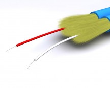 9/125 de modo único cabo de fibra óptica 2-fibra OS1 LSZH ZIP TWIN