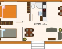 Modular habitação Industrializados 42m2 Modelo Khafre