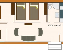 Industrializada habitação Modular 63m2 KEOPS Modelo