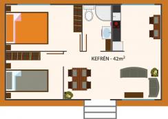 Modular habitação Industrializados 42m2 Modelo Khafre