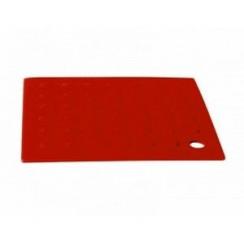 TRIVET SILICONE quadrado vermelho 18 x 18 cm